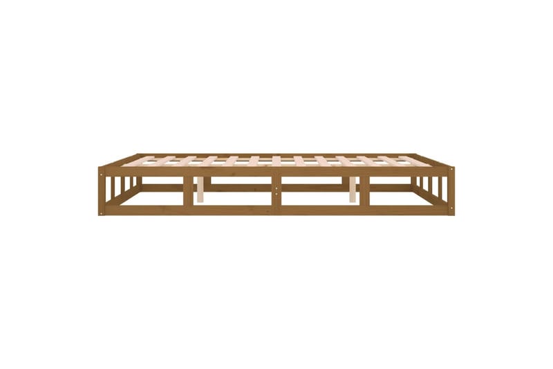 beBasic sengeramme 150x200 cm King Size massivt træ gyldenbrun - Brun - Møbler - Senge - Sengeramme & sengestel