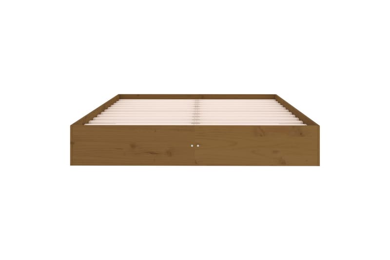 beBasic sengeramme 150x200 cm King Size massivt træ gyldenbrun - Brun - Møbler - Senge - Sengeramme & sengestel
