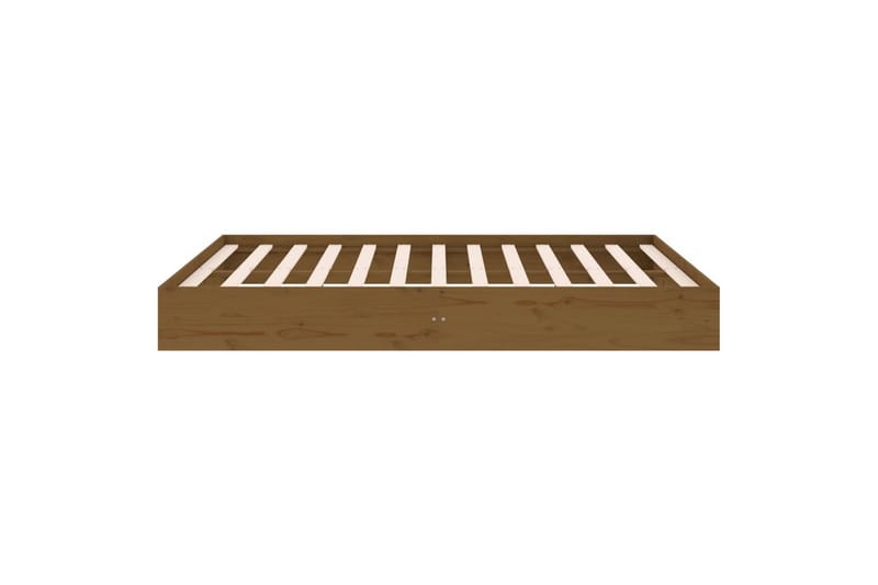 beBasic sengeramme 150x200 cm King Size massivt træ gyldenbrun - Brun - Møbler - Senge - Sengeramme & sengestel