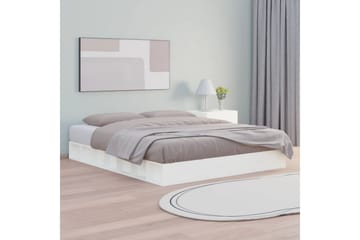 beBasic sengeramme 150x200 cm King Size massivt træ hvid - Hvid - Møbler - Senge - Sengeramme & sengestel