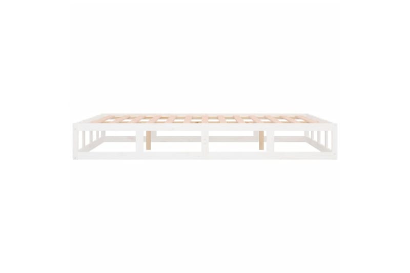 beBasic sengeramme 150x200 cm King Size massivt træ hvid - Hvid - Møbler - Senge - Sengeramme & sengestel