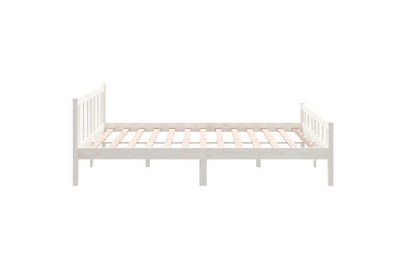 beBasic sengeramme 150x200 cm King Size massivt træ hvid - Hvid - Sengeramme & sengestel