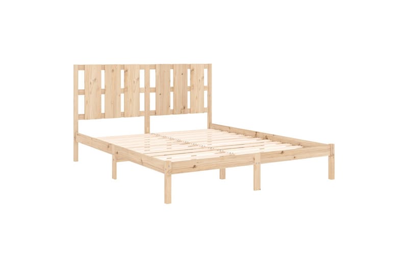 beBasic sengeramme 150x200 cm kingsize massivt træ - Brun - Møbler - Senge - Sengeramme & sengestel