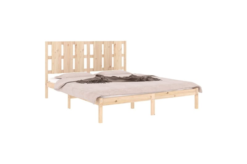 beBasic sengeramme 150x200 cm kingsize massivt træ - Brun - Møbler - Senge - Sengeramme & sengestel