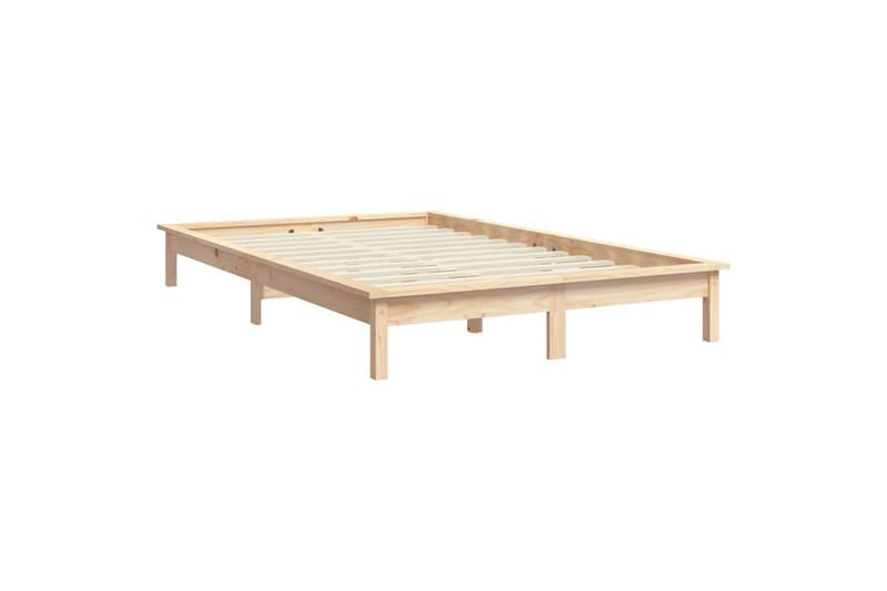 beBasic sengeramme 160x200 cm massivt fyrretræ - Brun - Møbler - Senge - Sengeramme & sengestel