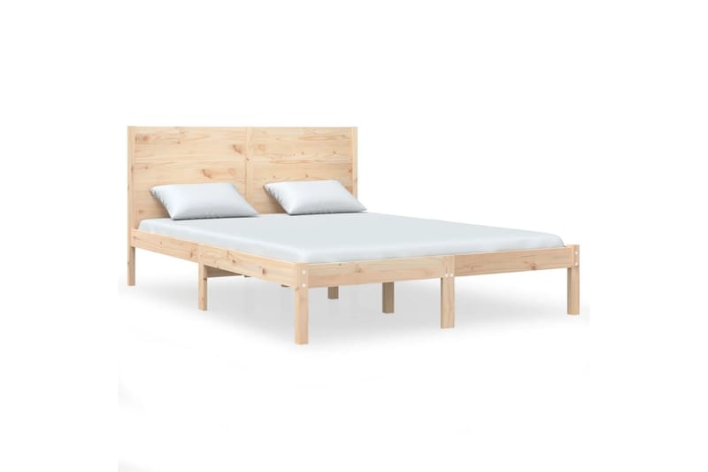 beBasic sengeramme 160x200 cm massivt fyrretræ - Brun - Møbler - Senge - Sengeramme & sengestel