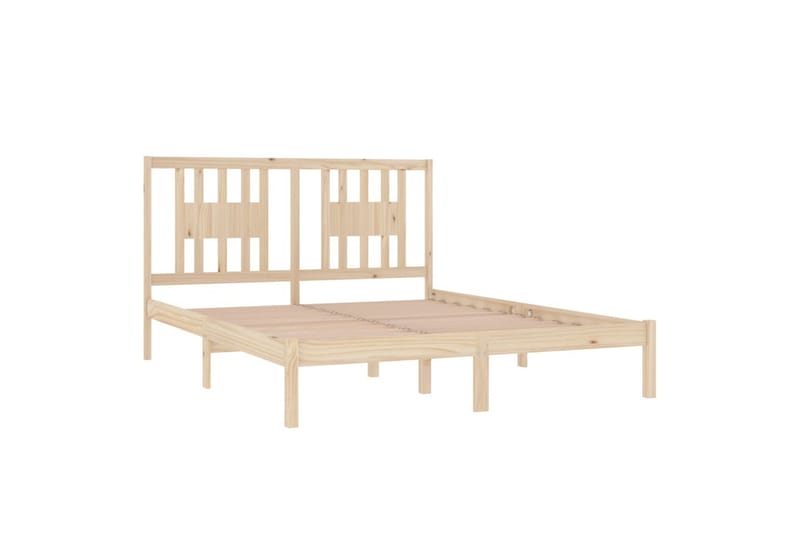 beBasic sengeramme 160x200 cm massivt fyrretræ - Brun - Møbler - Senge - Sengeramme & sengestel