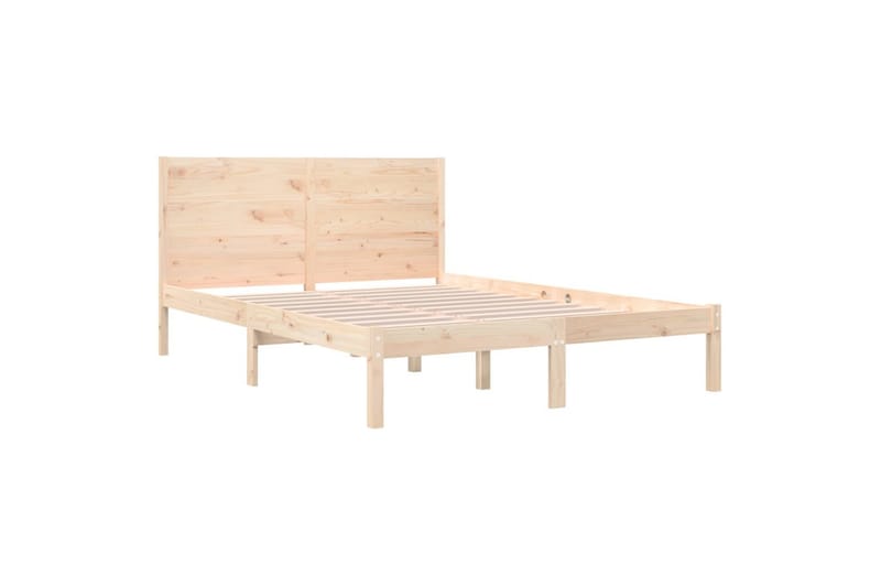 beBasic sengeramme 160x200 cm massivt fyrretræ - Brun - Møbler - Senge - Sengeramme & sengestel