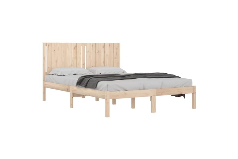 beBasic sengeramme 160x200 cm massivt fyrretræ - Brun - Møbler - Senge - Sengeramme & sengestel