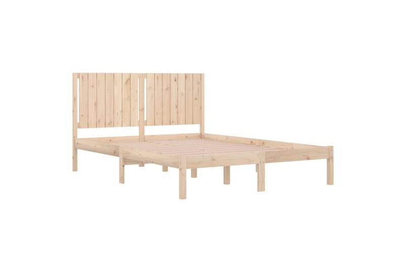 beBasic sengeramme 160x200 cm massivt fyrretræ - Brun - Møbler - Senge - Sengeramme & sengestel