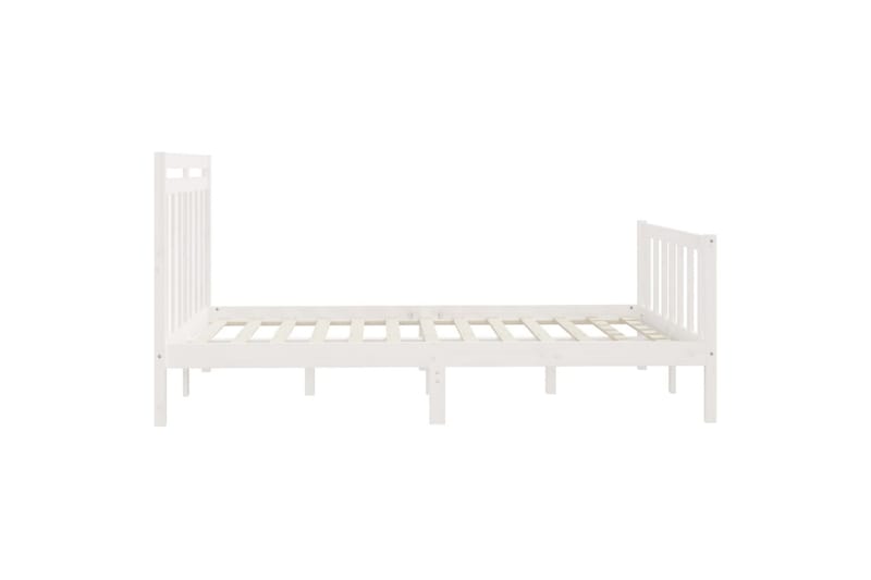beBasic sengeramme 160x200 cm massivt fyrretræ hvid - Hvid - Møbler - Senge - Sengeramme & sengestel