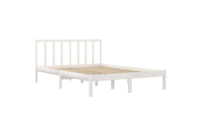 beBasic sengeramme 160x200 cm massivt fyrretræ hvid - Hvid - Møbler - Senge - Sengeramme & sengestel