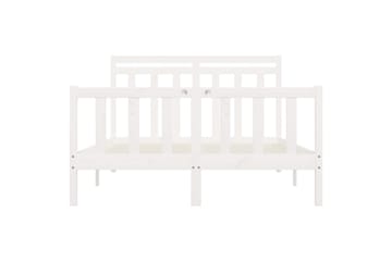 beBasic sengeramme 160x200 cm massivt fyrretræ hvid - Hvid - Møbler - Senge - Sengeramme & sengestel
