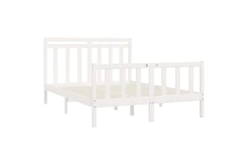 beBasic sengeramme 160x200 cm massivt fyrretræ hvid - Hvid - Møbler - Senge - Sengeramme & sengestel