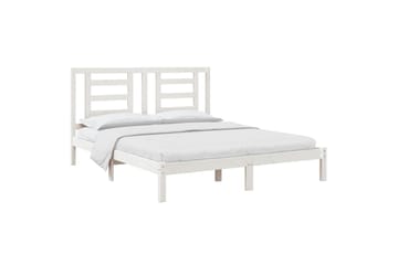 beBasic sengeramme 160x200 cm massivt fyrretræ hvid - Hvid - Møbler - Senge - Sengeramme & sengestel