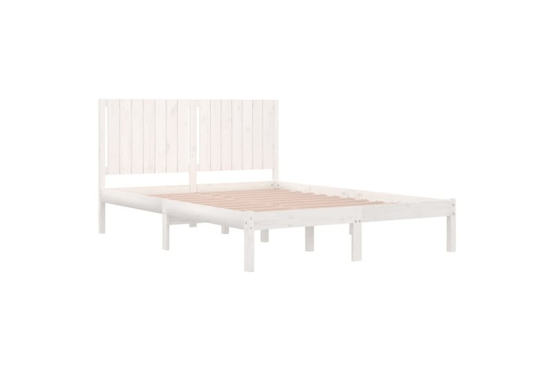beBasic sengeramme 160x200 cm massivt fyrretræ hvid - Hvid - Møbler - Senge - Sengeramme & sengestel