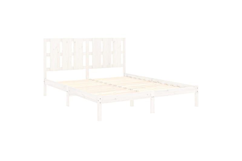 beBasic sengeramme 160x200 cm massivt fyrretræ hvid - Hvid - Møbler - Senge - Sengeramme & sengestel