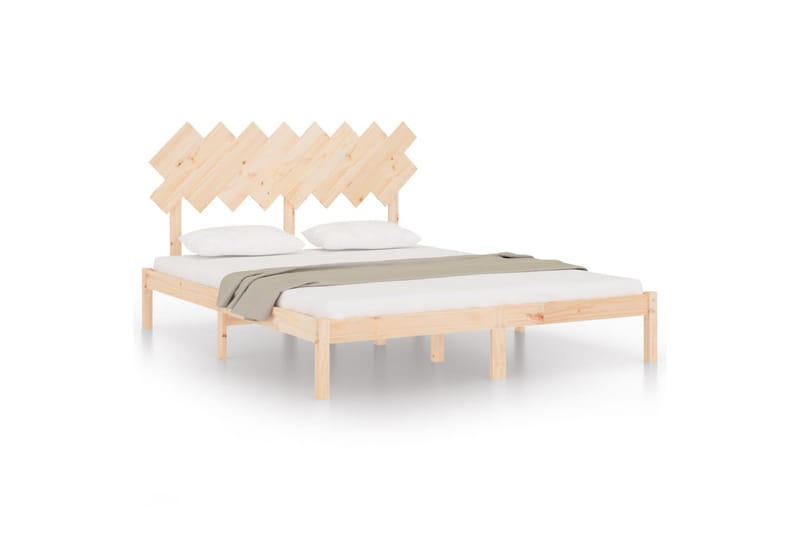 beBasic sengeramme 160x200 cm massivt træ - Brun - Møbler - Senge - Sengeramme & sengestel