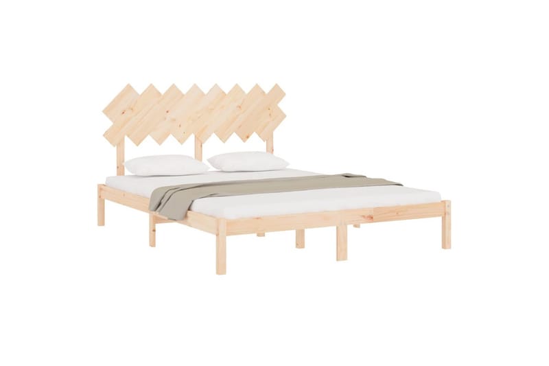 beBasic sengeramme 160x200 cm massivt træ - Brun - Møbler - Senge - Sengeramme & sengestel