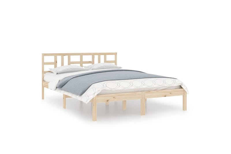 beBasic sengeramme 160x200 cm massivt træ - Brun - Møbler - Senge - Sengeramme & sengestel