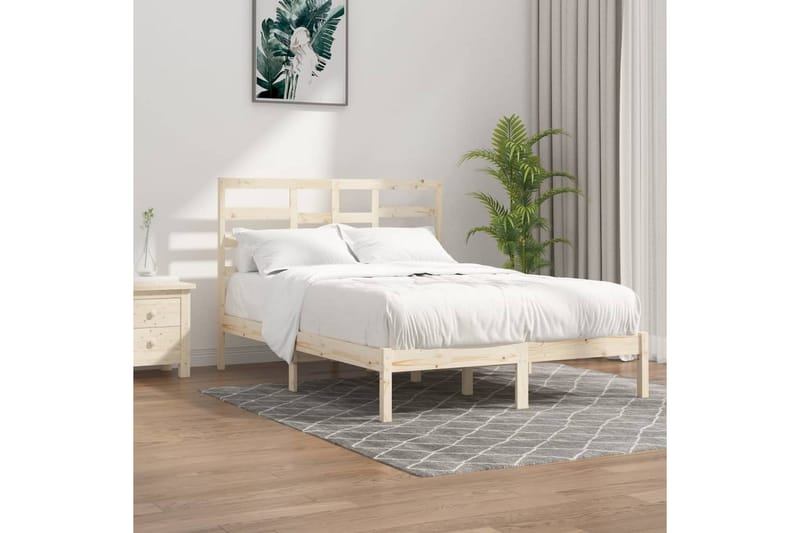 beBasic sengeramme 160x200 cm massivt træ - Brun - Møbler - Senge - Sengeramme & sengestel