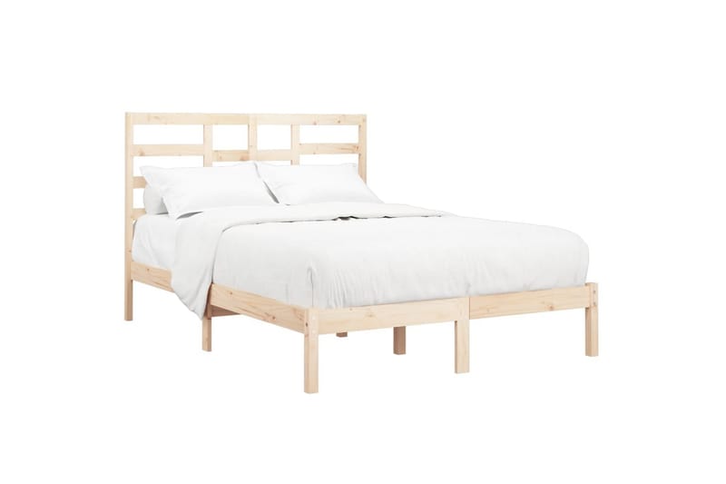 beBasic sengeramme 160x200 cm massivt træ - Brun - Møbler - Senge - Sengeramme & sengestel