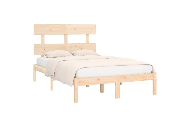 beBasic sengeramme 160x200 cm massivt træ - Brun - Møbler - Senge - Sengeramme & sengestel