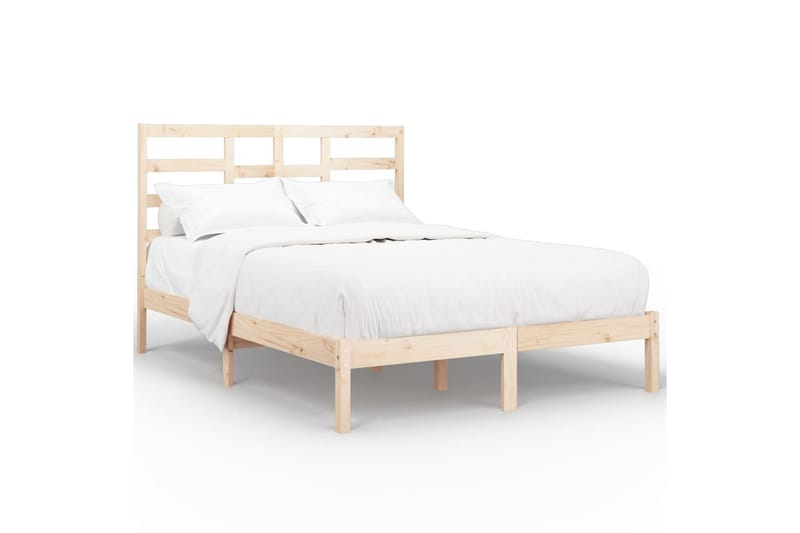 beBasic sengeramme 160x200 cm massivt træ - Brun - Møbler - Senge - Sengeramme & sengestel