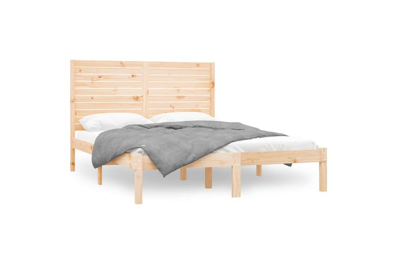 beBasic sengeramme 160x200 cm massivt træ - Brun - Møbler - Senge - Sengeramme & sengestel