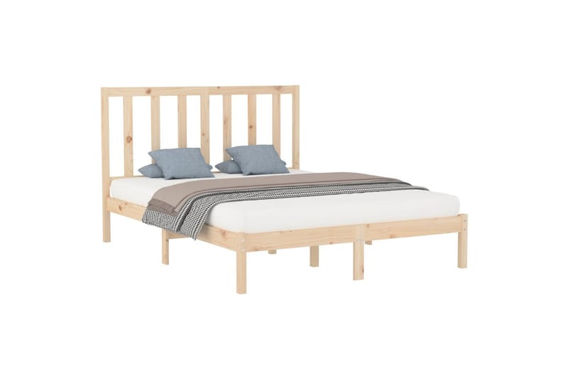 beBasic sengeramme 160x200 cm massivt træ - Brun - Møbler - Senge - Sengeramme & sengestel