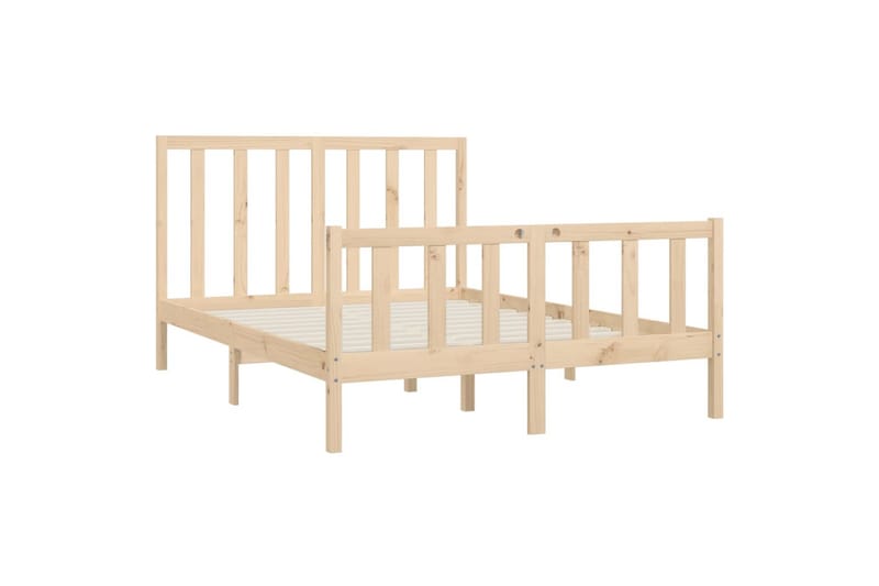 beBasic sengeramme 160x200 cm massivt træ - Brun - Møbler - Senge - Sengeramme & sengestel