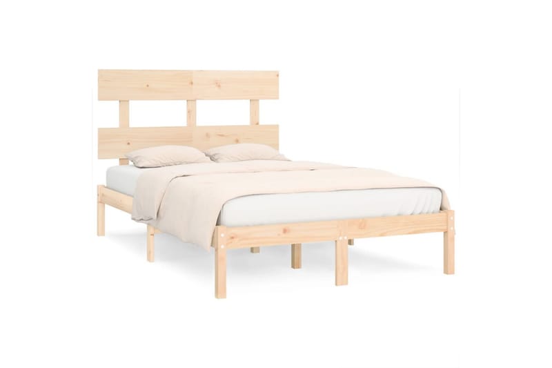 beBasic sengeramme 160x200 cm massivt træ - Brun - Møbler - Senge - Sengeramme & sengestel