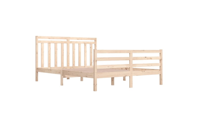 beBasic sengeramme 160x200 cm massivt træ - Brun - Møbler - Senge - Sengeramme & sengestel