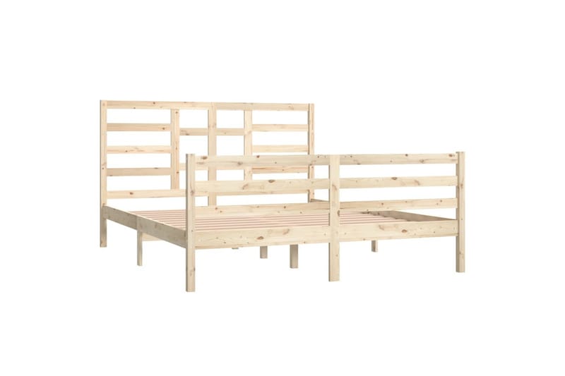 beBasic sengeramme 160x200 cm massivt træ - Brun - Møbler - Senge - Sengeramme & sengestel