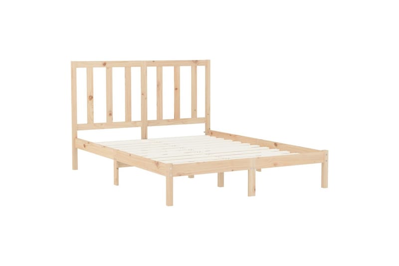 beBasic sengeramme 160x200 cm massivt træ - Brun - Møbler - Senge - Sengeramme & sengestel