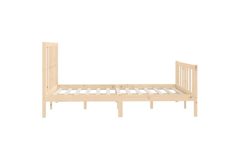 beBasic sengeramme 160x200 cm massivt træ - Brun - Møbler - Senge - Sengeramme & sengestel