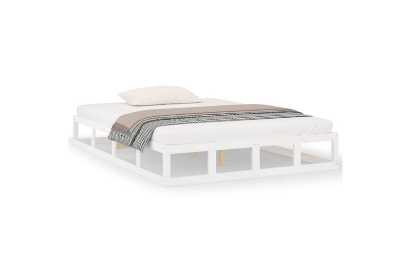 beBasic sengeramme 160x200 cm massivt træ hvid - Hvid - Møbler - Senge - Sengeramme & sengestel