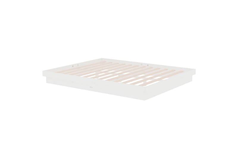 beBasic sengeramme 160x200 cm massivt træ hvid - Hvid - Møbler - Senge - Sengeramme & sengestel