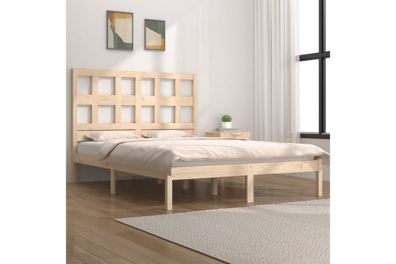 beBasic sengeramme 180x200 cm Super King massivt fyrretræ - Brun - Møbler - Senge - Sengeramme & sengestel