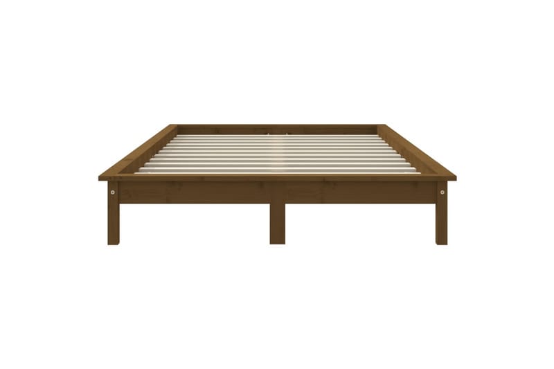 beBasic sengeramme 180x200 cm Super King massivt fyrretræ gyldenbrun - Brun - Sengeramme & sengestel