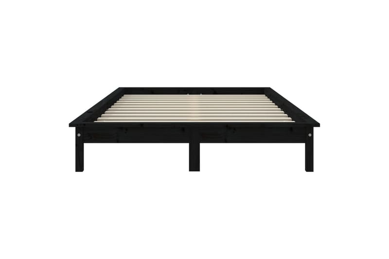 beBasic sengeramme 180x200 cm Super King massivt fyrretræ sort - Sort - Møbler - Senge - Sengeramme & sengestel