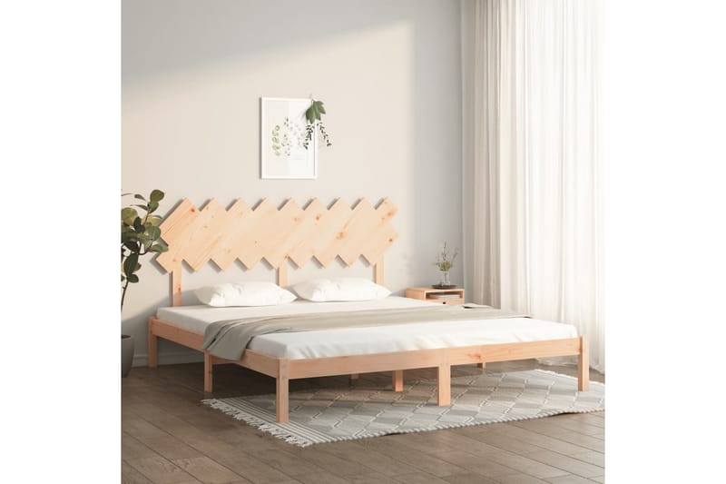 beBasic sengeramme 180x200 cm Super King massivt træ - Brun - Møbler - Senge - Sengeramme & sengestel