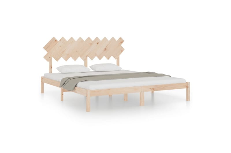 beBasic sengeramme 180x200 cm Super King massivt træ - Brun - Møbler - Senge - Sengeramme & sengestel