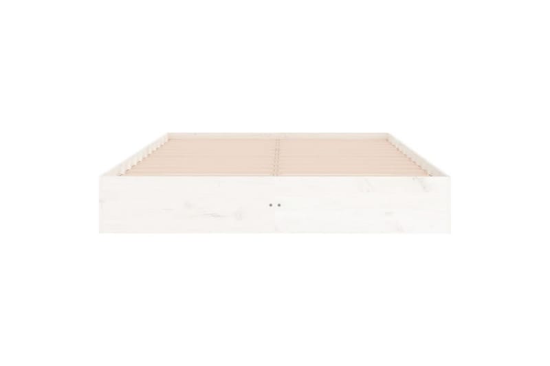 beBasic sengeramme 180x200 cm Super King massivt træ hvid - Hvid - Sengeramme & sengestel