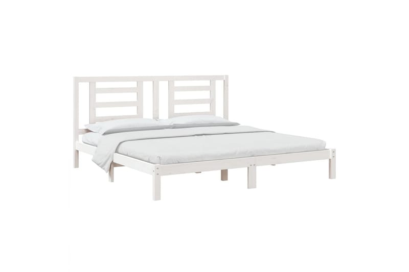 beBasic sengeramme 180x200 cm Super King massivt træ hvid - Hvid - Møbler - Senge - Sengeramme & sengestel