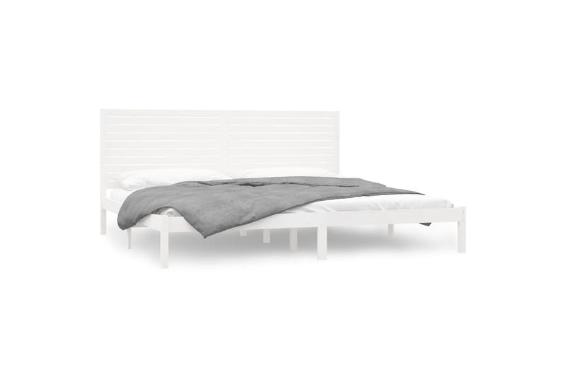 beBasic sengeramme 180x200 cm Super King massivt træ hvid - Hvid - Møbler - Senge - Sengeramme & sengestel