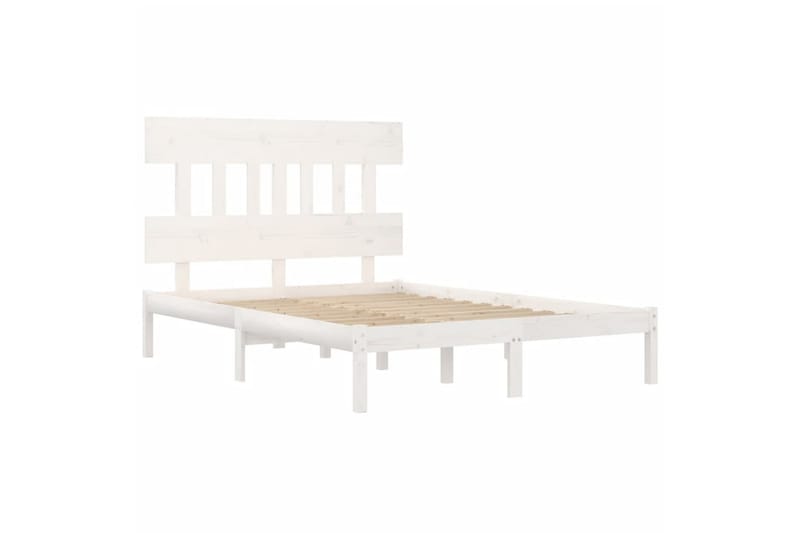 beBasic sengeramme 180x200 cm Super King massivt træ hvid - Hvid - Møbler - Senge - Sengeramme & sengestel