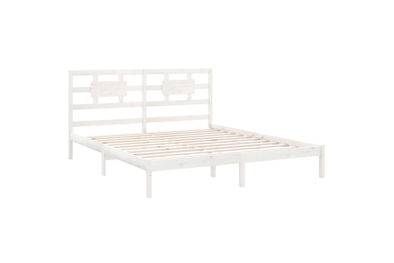 beBasic sengeramme 180x200 cm Super King massivt træ hvid - Hvid - Sengeramme & sengestel