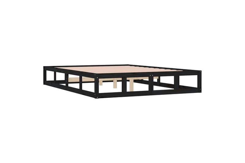 beBasic sengeramme 180x200 cm Super King massivt træ sort - Sort - Møbler - Senge - Sengeramme & sengestel