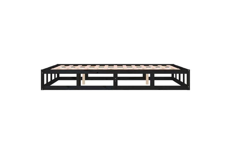 beBasic sengeramme 180x200 cm Super King massivt træ sort - Sort - Møbler - Senge - Sengeramme & sengestel